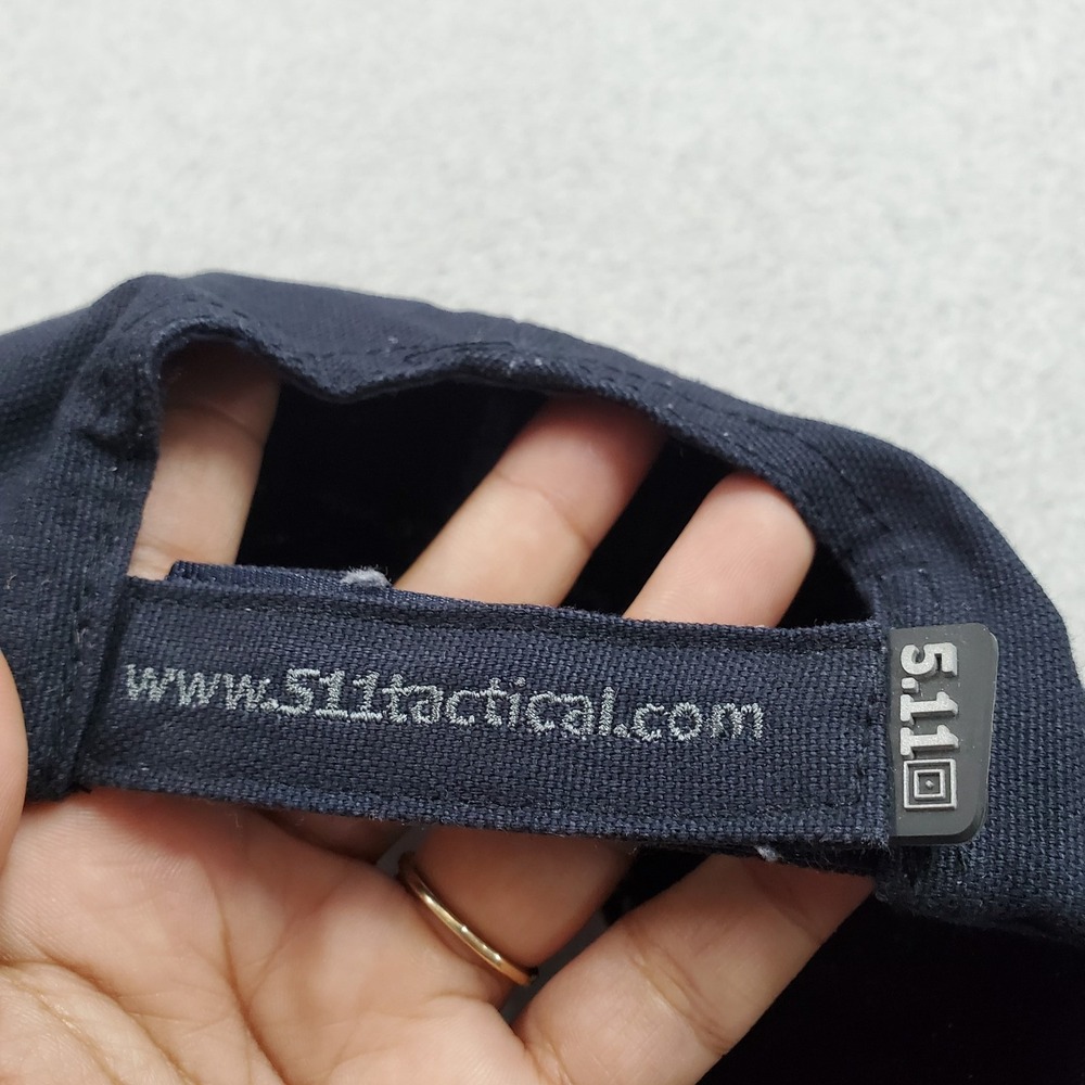511 Tactical Men Baseball Cap ONE SIZE Navy Curved Strapback Embroidered Logo - Picture 5 of 8